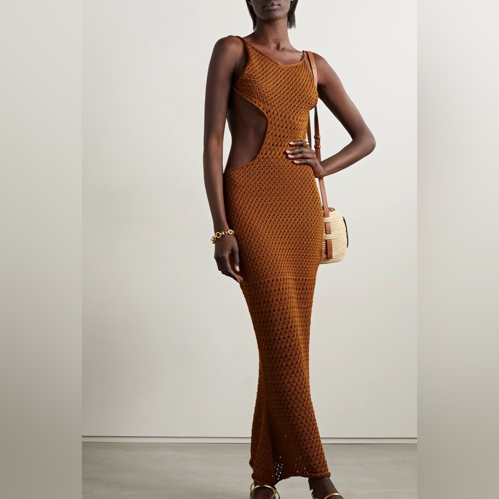 Savannah Morrow Cutout Knit Dress in Cream